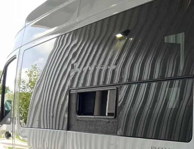 An example of a custom RV window installation by RV Speciatly Care in Lakeland FL